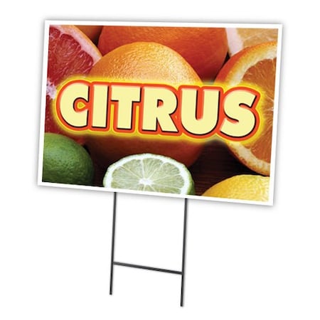 Signmission Citrus Yard Sign & Stake outdoor plastic coroplast window, C-1216-DS-Citrus C-1216-DS-Citrus
